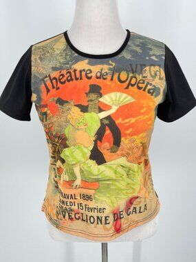 Notations Parisian Opera Poster Graphic Top M Petite Art Teacher Nouveau